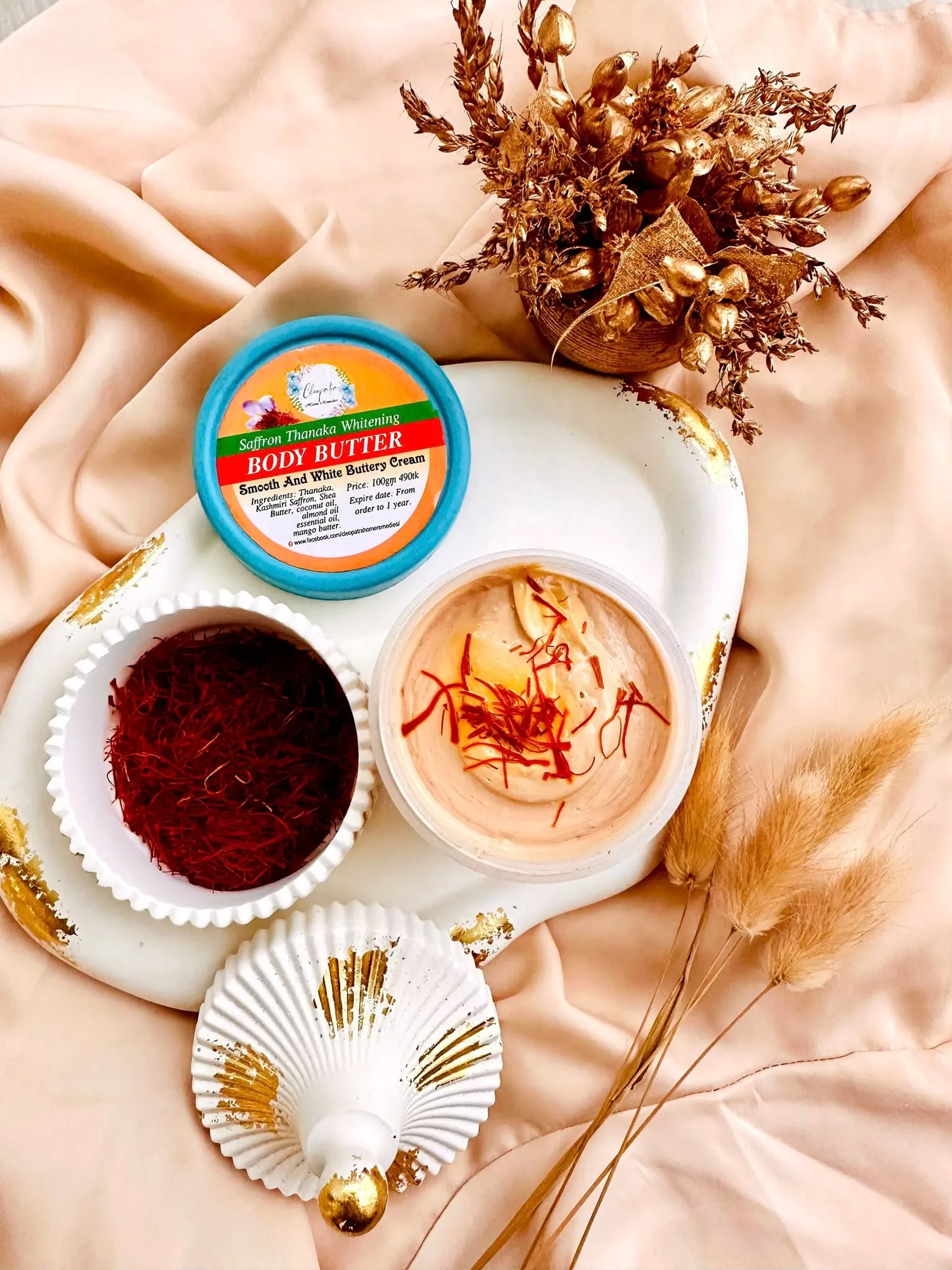 Cleopatra Saffron thanaka whitening body butter